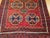 Vintage Afghan Tekke Bokhara in Allover Geometric Pattern in Red, Navy, Gray, Ivory For Sale In Chicago - Image 6 of 11