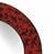 Art Deco Vintage Circular Red Hand Painted Tortoiseshell Mirror Frame For Sale - Image 3 of 9