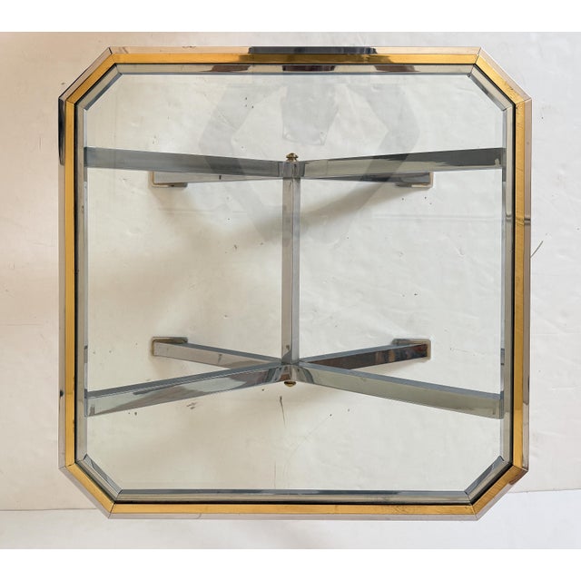 Italian Modern Side or End Tables of Brass and Chrome - Individually Priced For Sale - Image 12 of 12