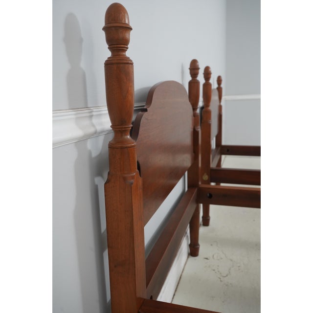 Pair of Custom Made Colonial Twin Beds For Sale - Image 4 of 15