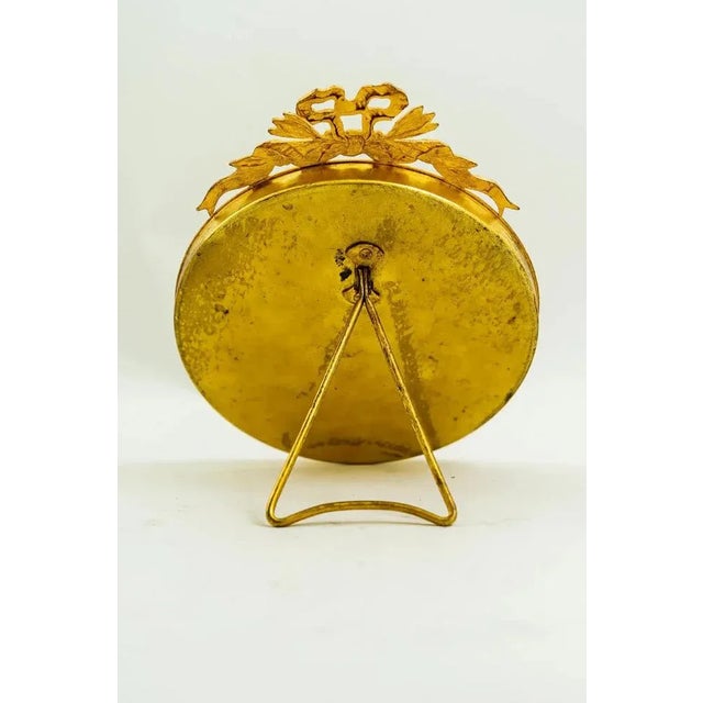 Art Deco Gilded Picture Frame with Outwardly Curved Glass , 1920s For Sale - Image 4 of 6