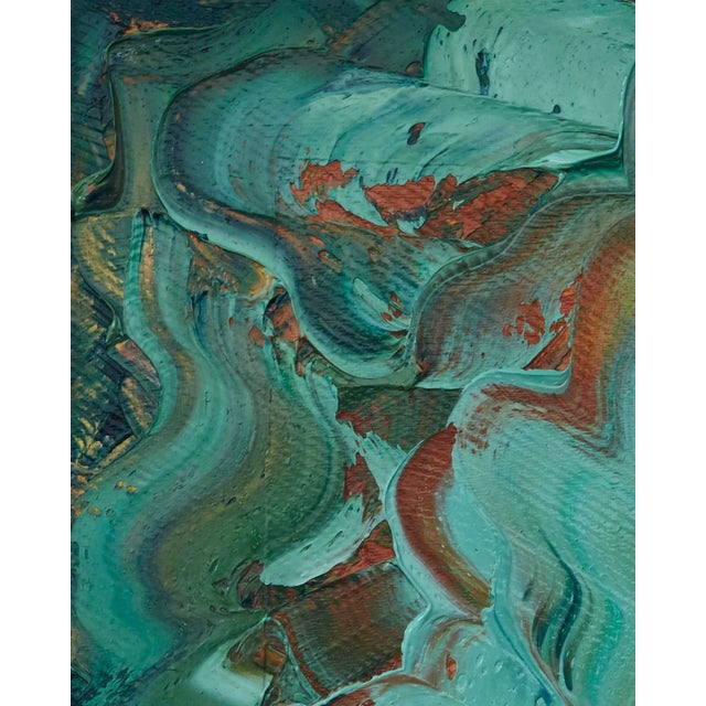 Abstract "Colourscape 39" Small Abstract Oil Painting by Simon Findlay For Sale - Image 3 of 7