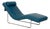 Petrol Blue 680 Leather Chaise Lounge with Manual Function from Rolf Benz For Sale