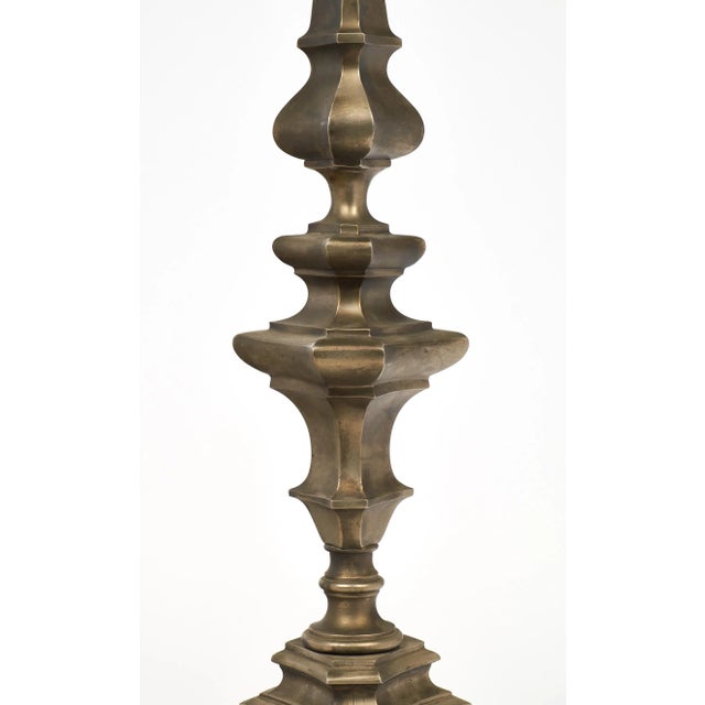 Metal Circa 1950, Brass Spanish Floor Lamp For Sale - Image 7 of 11