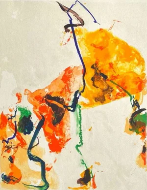 1989 "Imaginary World" Lithograph by Kim en Joong