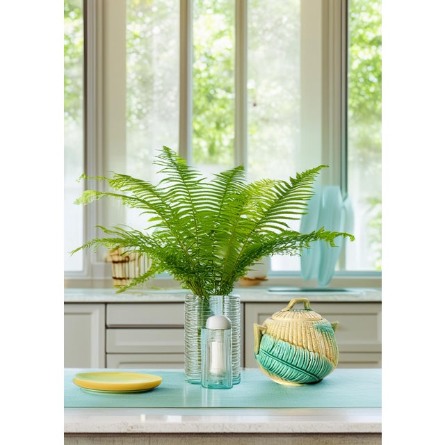 Early 20th Century Majolica Bamboo & Fern Sugar Bowl For Sale In Los Angeles - Image 6 of 6