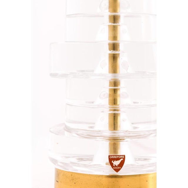 Table Lamp in Brass and Glass attributed to Carl Fagerlund, 1960s For Sale - Image 3 of 11