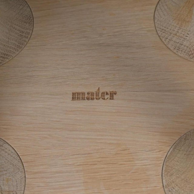 Mater Bar Stool in Oak and Black Leather, 2020 For Sale - Image 11 of 12