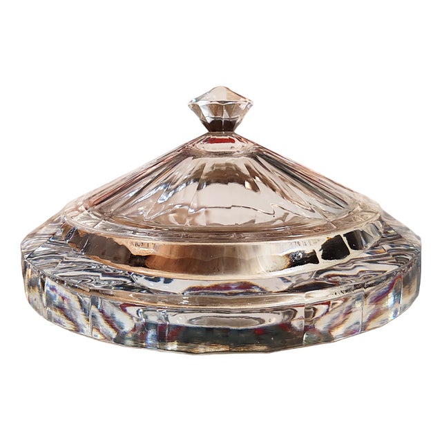 Candy Holder in Heavy Crystal by Antonio Imperatore, Italy, 1970s For Sale