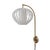 1990s Bloom Wall Lamp Sconce - Weathered Brass, 10" Dia, Shade, Plug-In For Sale - Image 5 of 8