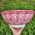 Italian Vintage Italian Roma Inc. Large 13" Red Spongeware Ceramic Serving Bowl – Vibrant Cranberry - Kitchen Decor For Sale - Image 3 of 8