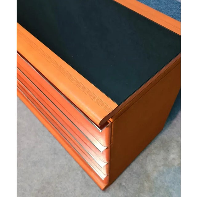 Leather and Opaline Dresser For Sale - Image 13 of 14