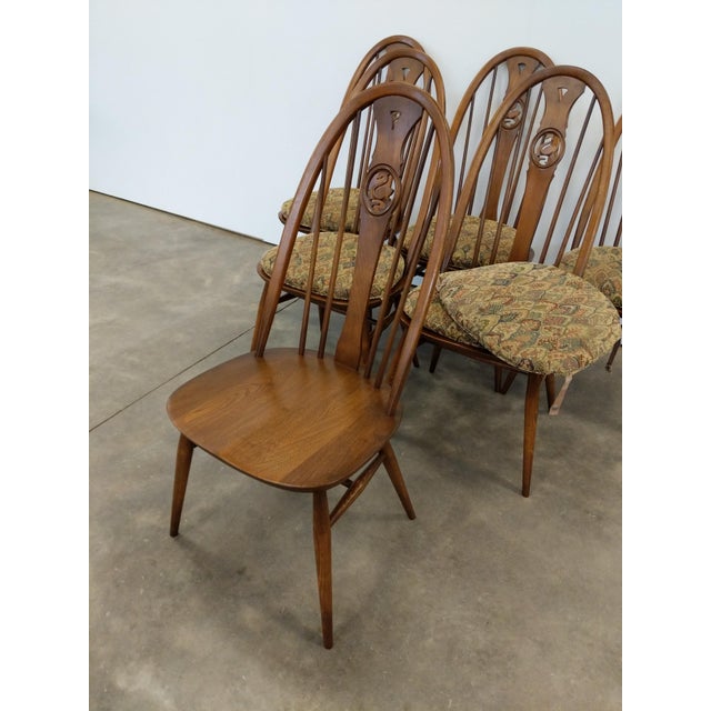 Set of 6 Vintage Mid Century Modern Dining Chairs by Ercol For Sale - Image 11 of 11