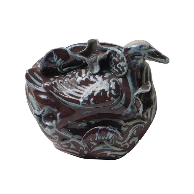 Dark Brown Duck Wall Mounted Vase For Sale - Image 4 of 6