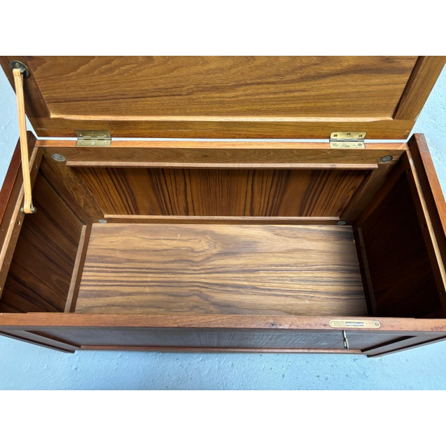 O. Schjoll & B.K. Handest for ABO Randers Teak Locking Box. Sliding removable top Tray. These were made in 2 sizes and...