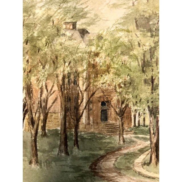 Watercolor 1906 ‘Country Lane’ Art by Realist E.Swain For Sale In Palm Springs - Image 6 of 12