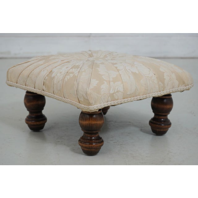 Traditional 1980s Monaco Slip Seat Ottoman Footstool For Sale - Image 3 of 10