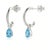 Blue Topaz Solitaire Drop, Dainty Unique Statement Earrings for Woman - A Pair For Sale - Image 4 of 5