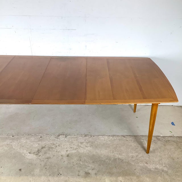 Vintage Tomlinson Mid-Century Extension Dining Table With Two Leaves, Sophisticate Line, 1960s For Sale - Image 12 of 18