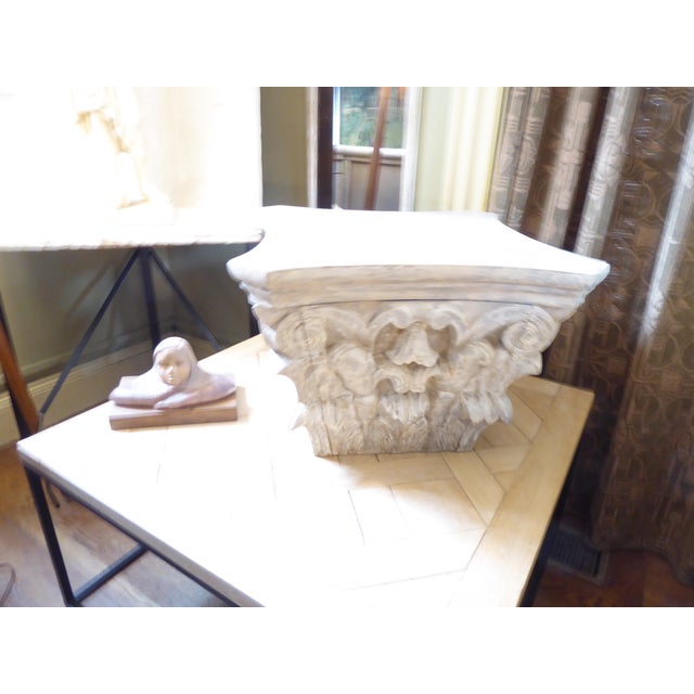 Late 19th Century 19th Century Neoclassical Architectural Column Capital Coffee Table For Sale - Image 5 of 8