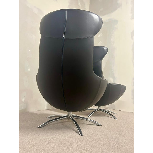 Early 21st Century Set of Vintage Baloo Chair and Ottoman by Hjellegjerde, 2010s For Sale - Image 5 of 15