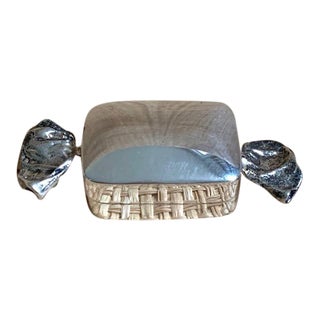 Late 20th Century Sterling Silver Bon Bon Candy Pill Box For Sale