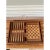 Vintage Mid-Century Inlaid Wood & Brass Tabletop Game Set Backgammon, Chess, Dominoes, Dice , Made in England For Sale - Image 17 of 17