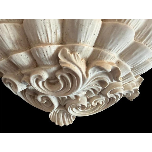 Antique French Biscuit Ceramic Shell-Form Wall Sconces, 1890, Set of 2 For Sale - Image 4 of 10