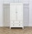 Coastal 1970s Vintage Faux Bamboo Armoire From Baker Furniture Lacquered Off White For Sale - Image 3 of 5