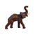 Animal Skin Vintage Brown Leather Elephant with Tusks For Sale - Image 7 of 10