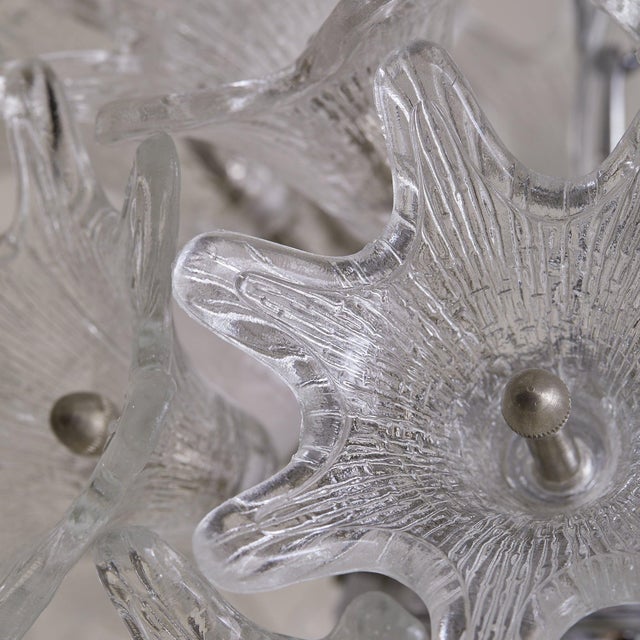 1960s 1960s Italian Murano Glass Flower Chandelier by Paolo Venini for VeArt For Sale - Image 5 of 8