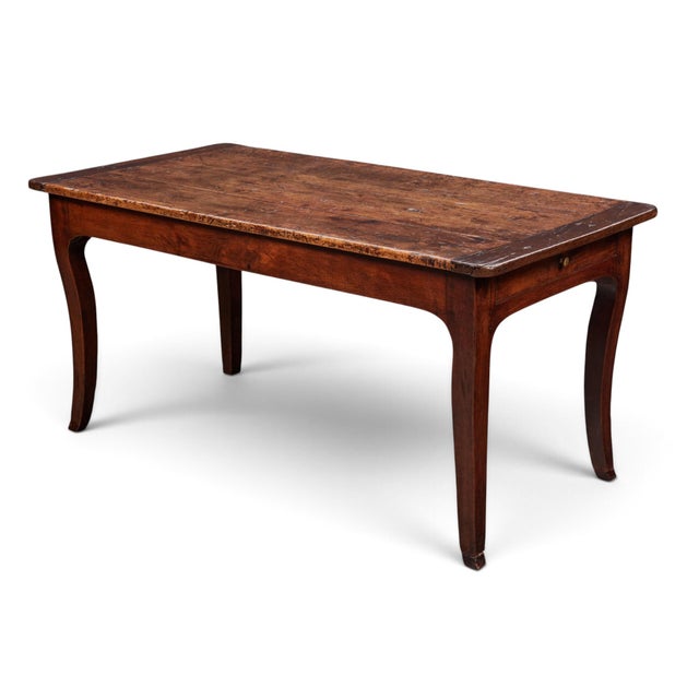 French Provincial 18th-Century French Louis XV Provincial Oak Library & Small Dining Table For Sale - Image 3 of 11