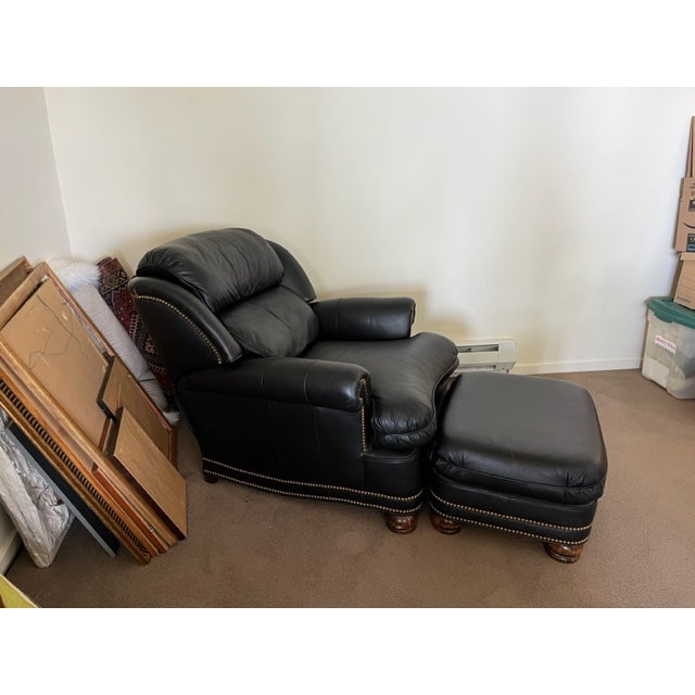 Hancock & Moore Austin High Back Tilt Chair + Ottoman Set of 2 Chairish