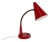 Vintage Danish Red and Brass Flexible Desk Lamp from Lyfa, 1950s For Sale