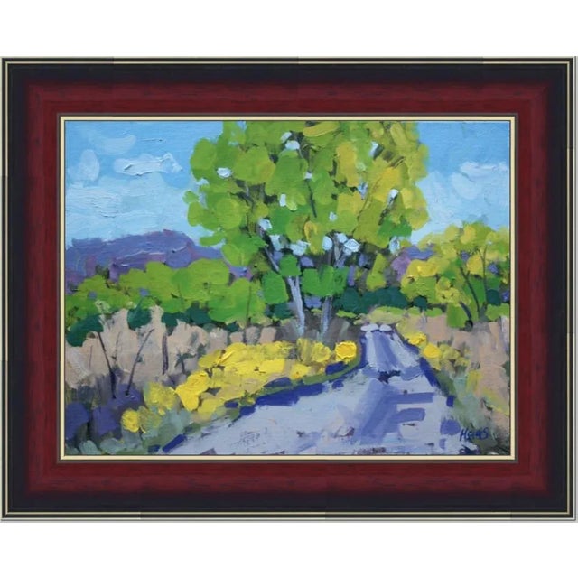 2020s Rabbit Brush and Cottonwoods, (Expressionist Landscape) For Sale - Image 5 of 6