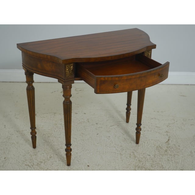 French Maitland Smith French Louis XVI Mahogany Console For Sale - Image 3 of 18