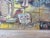 Canary Yellow Large Signed "Nb" 1961 Mid Century Surrealist Oil Painting on Canvas For Sale - Image 8 of 10
