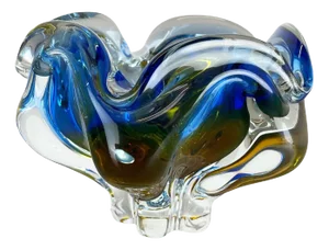 Large Murano Glass Bowl or Ashtray, Italy, 1970s
