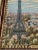 French Vintage French Paris Landmark Tapestries, Eiffel Tower & Notre Dame Wall Hangings - Set of 2 For Sale - Image 3 of 11