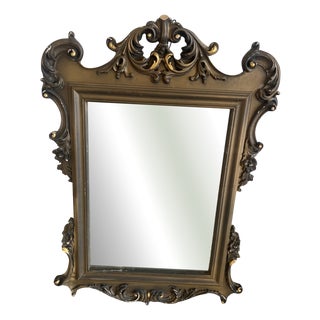 Large Wall Giltwood Piemontese Mirror, 1940s For Sale