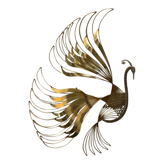 1980s Curtis Jere Brass Swan For Sale