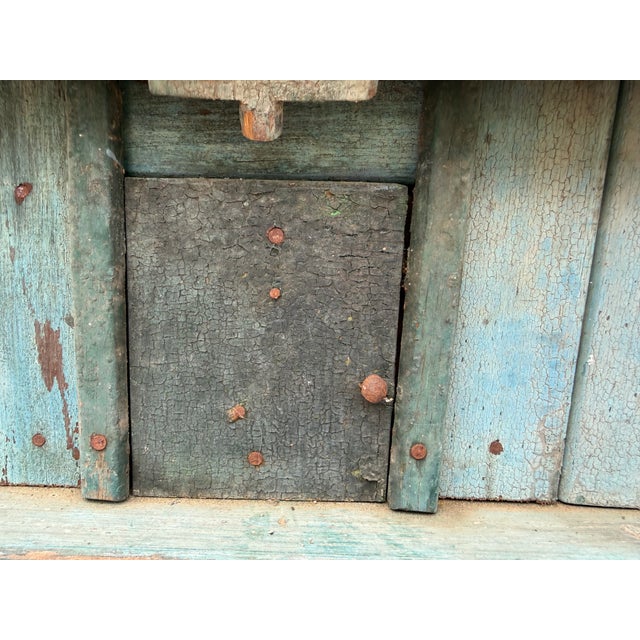 Robin's Egg Blue Unique Mid 20th Century Birdhouse in Robin's Egg Blue Shingled Roof For Sale - Image 8 of 12