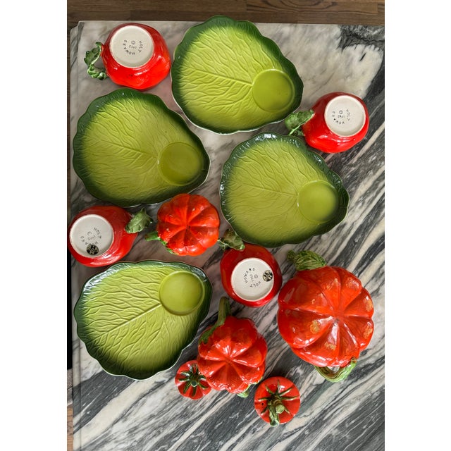 1962 Holt Howard Tomato Motif Tea & Snack Serving Set - 11 Pieces For Sale - Image 9 of 12