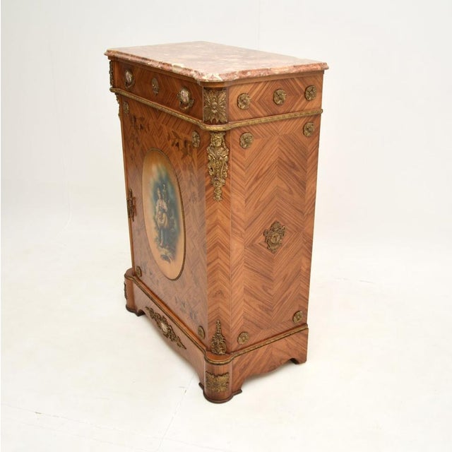 French Marble Top Cabinet, 1920s For Sale - Image 6 of 14