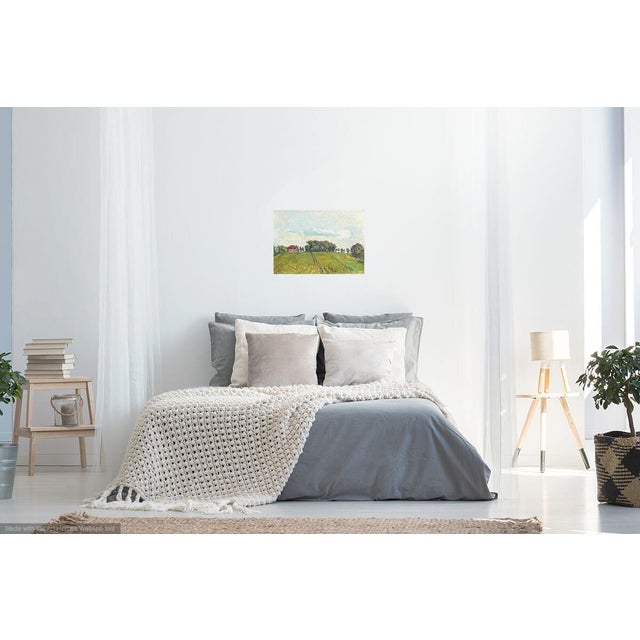 Wheat Field in France, Oil on Paper For Sale In Los Angeles - Image 6 of 6