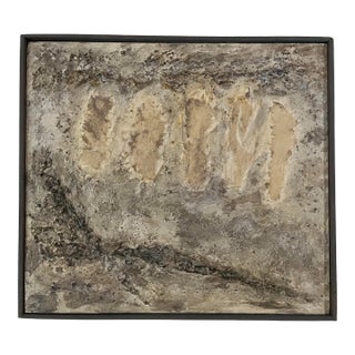 70s Signed Mixed Media Painting For Sale