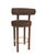 Collector Modern Moca Bar Chair in Tricot Brown Fabric and Smoked Oak by Studio Rig For Sale - Image 4 of 6
