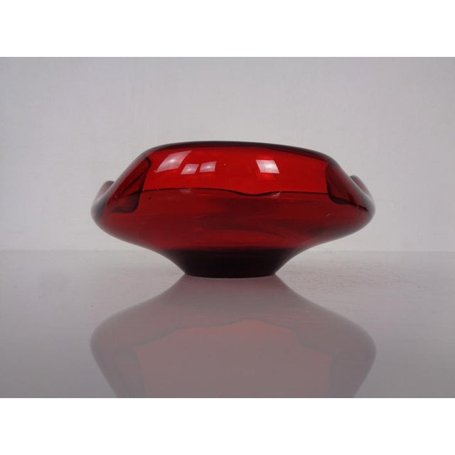 Red Sommerso Murano Glass Bowl or Ashtray, Italy, 1960s For Sale - Image 11 of 18