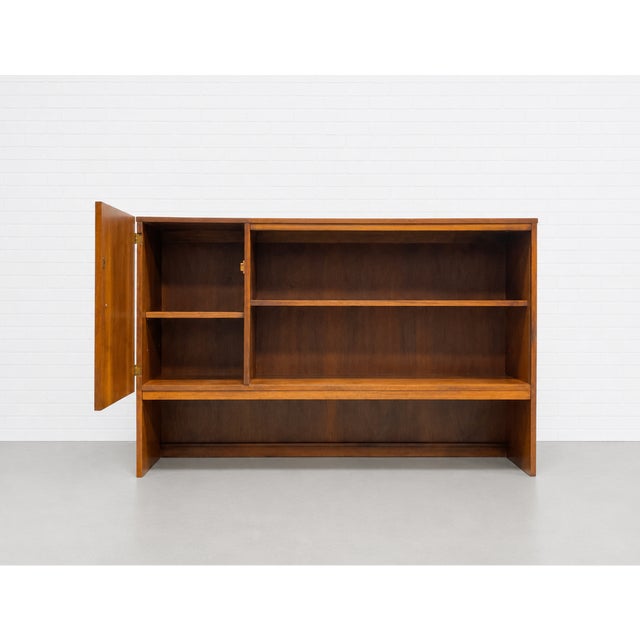 Mid-Century Modern Mid Century Modern Walnut Danish Bookcase / Vintage Hutch, C. 1960's For Sale - Image 3 of 10