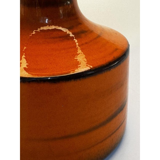 Red Table Lamp with Floral Pattern on Ceramic Base, 1960s-1970s For Sale - Image 8 of 12